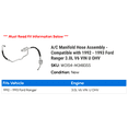 thumbnail image 2 of A/C Manifold Hose Assembly - Compatible with 1992 - 1993 Ford Ranger 3.0L V6 VIN U OHV, 2 of 2