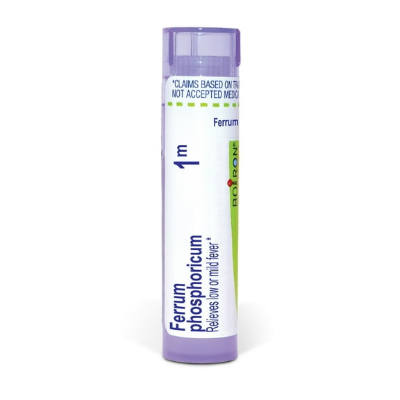 Boiron Ferrum Phosphoricum 1M, Homeopathic Medicine for Low Or Mild Fever, 80 Pellets