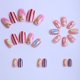 thumbnail image 3 of Uñas postizas adhesivas HPYFOI cortas ovaladas de verano, 24 piezas, 3 of 7