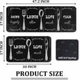 thumbnail image 2 of Black Kitchen Rugs and Mats Non-Slip, Washable, Stain and Fade Resistant, Suitable for Kitchen Mat Set of 2 Dinnerware Kitchen Decor, 2 of 5