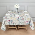 thumbnail image 3 of Pioneer Flower Floral Print Pattern Square Tablecloth,Waterproof Square Table Cover,Wipeable Spillproof Washable Table Cover for Home Kitchen Party Decor 42"X42"(107x107cm), 3 of 6