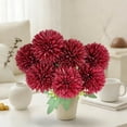thumbnail image 4 of Artificial 7-Head Chrysanthemum Flower Bouquet for Wedding, Event & Banquet Decor | Realistic Silk Flowers, Elegant Table Centerpieces & Background Decorations, 4 of 5