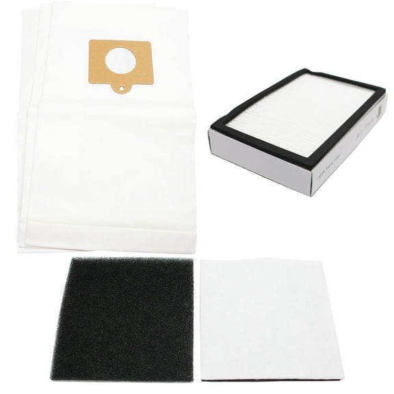 3 Replacement Kenmore 11622812205 Vacuum Bags, 1 HEPA Filter & 1 Foam Filter - Compatible Kenmore 50558, 5055, 50557, Type C Vacuum Bags; 86880, KC38KBRMZ000, EF-2 Filter & 20-86883, CF-1 Filter