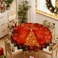 thumbnail image 6 of Loespoir Festive Christmas Tablecloth, Santa Claus Decoration and Vibrant Colors, Holiday Mood Setting Table Cover, Seasonal Table Decor for Family Dinners and Party Settings(C), 6 of 6