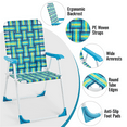thumbnail image 4 of Renwick Patio Portable Webbed Folding Chairs for Garden and Poolside, Set of 2, Green, 4 of 9