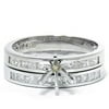 Pompeii3 1ct Princess Cut Diamond Engagement Setting Set