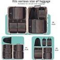 thumbnail image 4 of HELIAHOO Expandable Compression Packing Cubes for Suitcases,Lightweight Compressible Travel Packing Organizer for Carry on Suitcase,Organizer Bags Set as Travel Essentials for Women AZ83-19532, 4 of 7