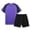 Purple, variant on ITSAME Boys Athletic Outfits 2-Piece Crewneck T-Shirt and Shorts Quick-Dry Kids Sport Clothes Set Beige Size 13-15