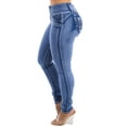 thumbnail image 6 of Moda Xpress Women's Junior Butt Lifting Mid Rise Stretchy skinny Jeans Blue 10818I, 6 of 11