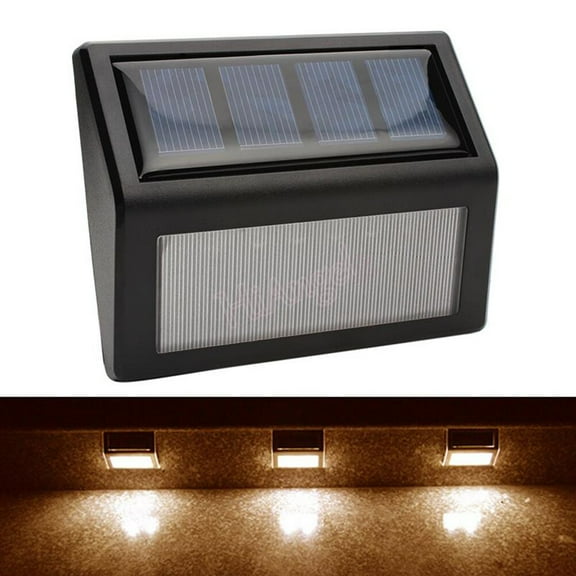 DECORNIJIA Outdoor Path Lights Solar Powered Step Lights ABS Waterproof for Yard 2Pack