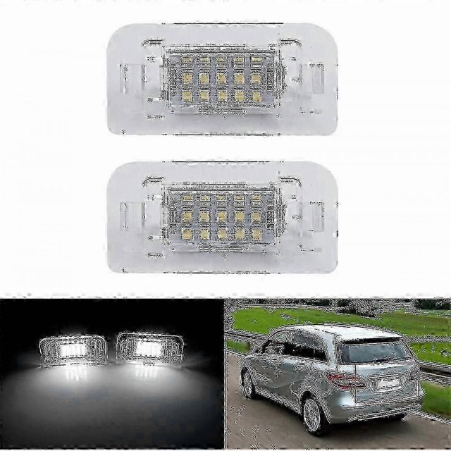 2pcs LED License Plate Lights for B-class W246 W242, Canbus Error Free Car Lights