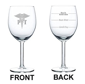 Don't ask-Bad Day-Good Day engraved wine glass Birthday,Christmas gift present3 