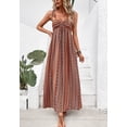 thumbnail image 2 of Ethnic Print Thin Tied Strap Below Knee Length Maxi Dress, 2 of 4