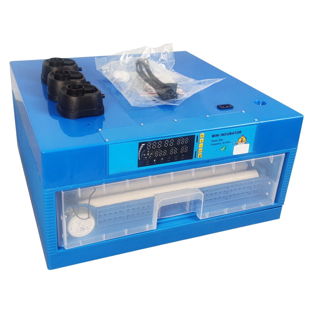64 Bird Egg Incubators with Temperature and Humidity Dual Display 110V