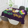 thumbnail image 5 of Coolnut Mardi Gras Tablecloth, Waterproof Washable Polyester Square Table Cover, Durable Tablecloth for Kitchen Dining Table Party Decor, 54"X 72", 5 of 7