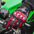thumbnail image 5 of Guantes de moto ILM de acero aleado y piel con nudillos duros, 5 of 5