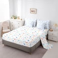 thumbnail image 5 of Erosebridal Fashion Blue Bow Twin Bedding Sets for Girls, Princess Ribbon Bedding Comforter Set, Colorful Stars Reversible, 7-Piece, 5 of 6
