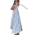 thumbnail image 3 of Women Summer Floral Sleeveless Maxi Dress Casual Spaghetti Strap Tiered Flowy Beach Long Dress Sky Blue S, 3 of 9
