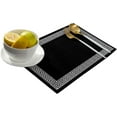 thumbnail image 2 of Placemats Geometric Greek Key Design Design Place Mats for Dining Room Dinner Table Black Washable Table Mats Kitchen Decorations Set of 4, 2 of 6