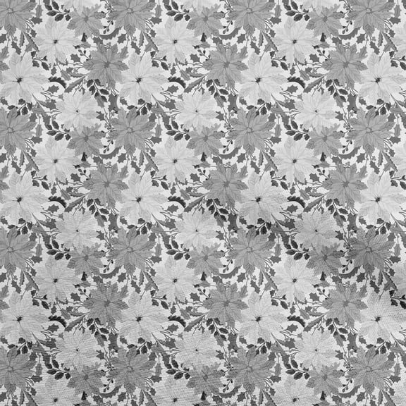 oneOone Polyester Spandex Gray Fabric Asian Floral Quilting Supplies Print Sewing Fabric By The Yard 56 Inch Wide
