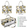 thumbnail image 2 of Large Capacity Tote Bag,Pioneer Flower Floral Print Pattern Handbag Fashion Luxury Tote Bag,15.7"x13"x 5.1" Inches,Laptop Compatible, 2 of 6