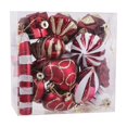 thumbnail image 1 of Advancent Juego de bolas colgantes con forma de corazón, decoraciones festivas, adornos, regalos pensativos, juego de bolas colgantes, Feliz Kits de decoración para fiestas vino tinto, 1 of 6