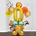 thumbnail image 3 of Decoraciones para fiestas de cumpleaños con animales de la jungla Wild One Woodland Safari Platos de papel Vasos Servilletas Globos Suministros para baby shower para niños, 3 of 5