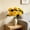 Yellow, variant on LiUMX Marigold Faux Flower Stems, 7 Head Classic Layered Chrysanthemum, Orange Yellow Cloth Artificial Floral Branch for Living Room Vase Centerpiece Decor