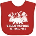 thumbnail image 3 of Inktastic Yellowstone National Park with Bear Mountains and Trees Boys or Girls Baby Bib, 3 of 4