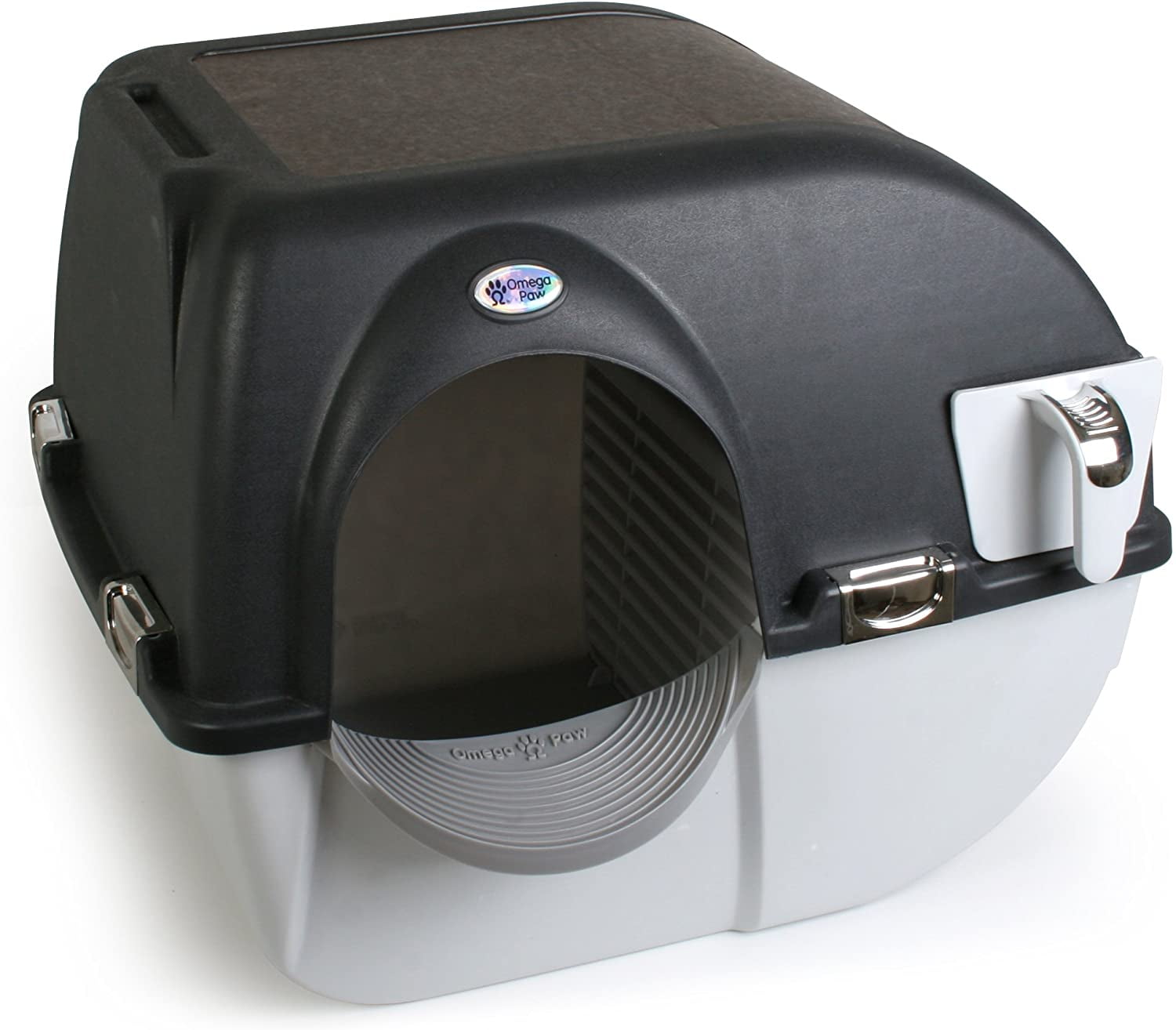 LEHOME Elite Self Cleaning Roll 'n Clean Litter Box, Midnight Black, Large (EL-RA20-1)