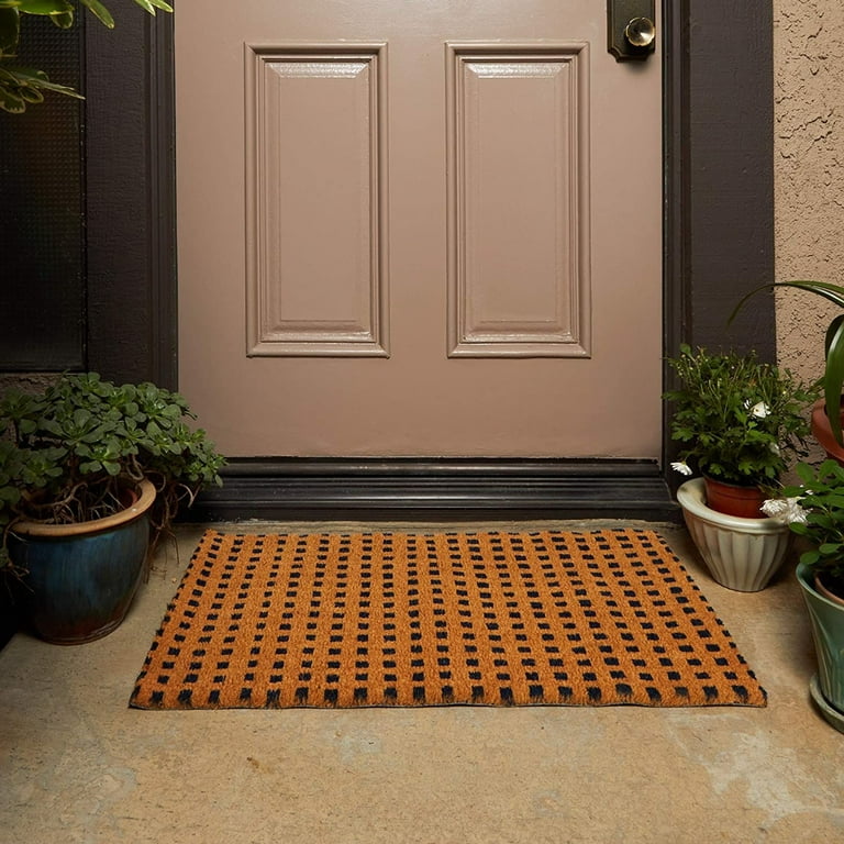 Go Away Doormat, Funny Front Door Welcome Mat for Outdoor Porch or Patio,  Natural Coco Coir (17 x 30 In)