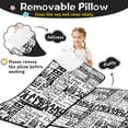 thumbnail image 3 of Black and White Baseball Words Pattern Toddler Nap Mats for Kids Preschool,Sleeping Mat Bag or Kids,Toddler Sleeping Bag,Toddler Nap Mat or Daycare, 3 of 6
