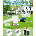 thumbnail image 3 of Downspout Diverter, Rain Barrel Diverter Fits for 2"x 3" Standard Downspout, Rainwater Collection System with Two Water Outlets to Collect Rainwater from Gutter, with 5FT Hose, 3 of 9