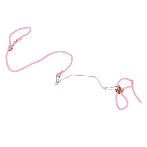 Billuyoard Cuerda ajustable para arnés de hámster para mascotas, prima y segura para un amigo Adorable, segura y fácil Tubos y túneles para animales pequeños Rosa