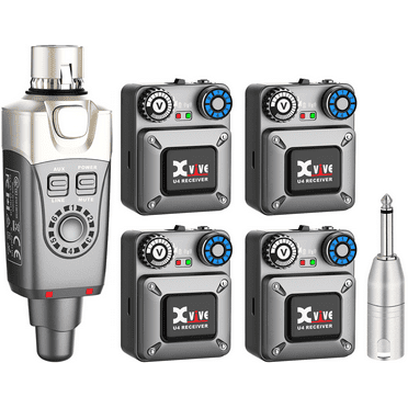 Xvive U4R4 In Ear Monitor Wireless System Set with 4 Receiver and 1 Transmitter