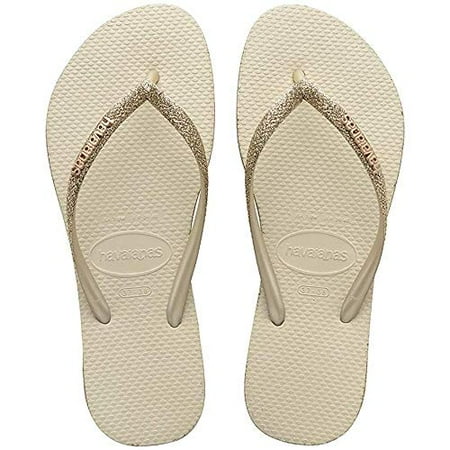 Havaianas Slim Sparkle Flip-Flop Sand Grey 35/36 Brazil (US Men's 4/5, Women's 5/6) M