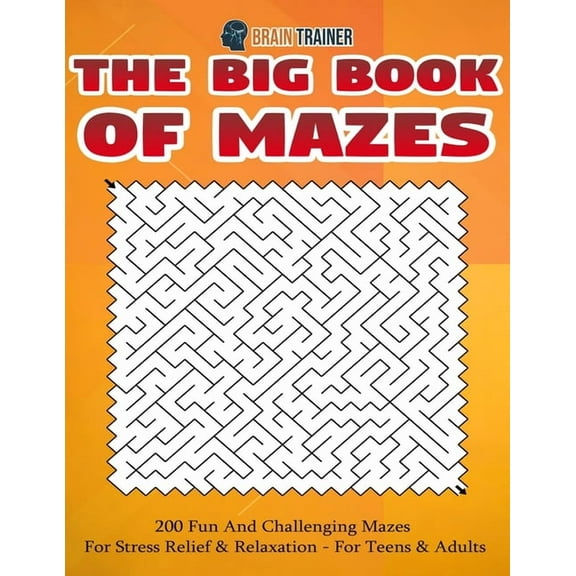 Fun Mazes for Everyone The Big Book Of Mazes 200 Fun And Challenging Mazes For Stress Relief & Relaxation - For Teens & Adults, Book 3, (Paperback)
