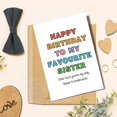 thumbnail image 4 of Tarjeta de cumpleaños Naixiwen Sweet Funny «Cute Bestie» Sister, 4 of 6