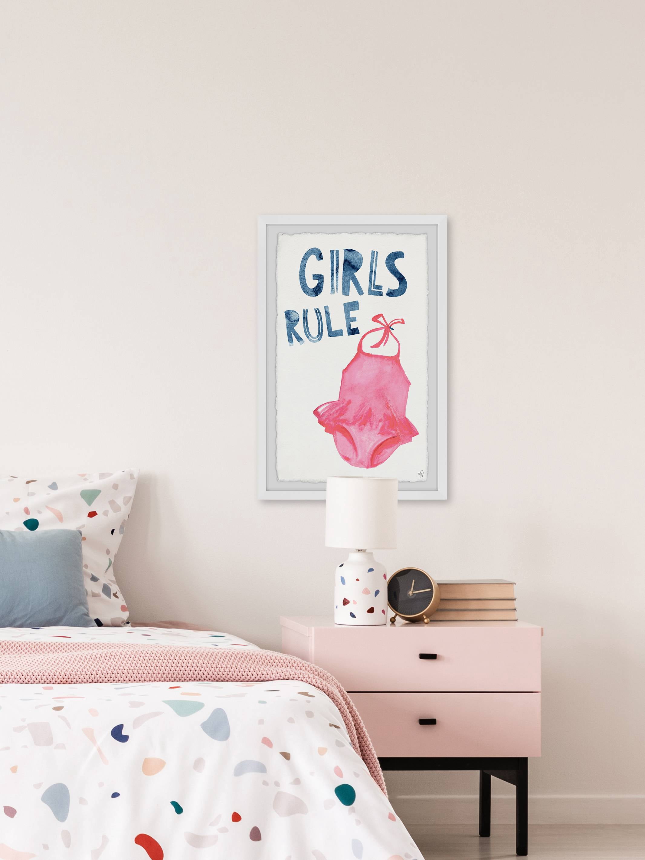 Marmont Hill Girls Rule Swimsuit Framed Wall Art