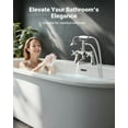 thumbnail image 2 of VEVOR Clawfoot Tub Faucet, Deck Mount Bathtub Faucets with Handheld Shower, Vintage Polished Chrome Clawfoot Tub Filler Faucet Shower Kit with 360° Rotation Spout & 59-inch Long Hose for Bathtubs, 2 of 9