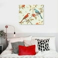 thumbnail image 4 of COMIO Chinese Style Canvas Wall Art Manor Blush Chinoiserie Peacock Bird Floral Canvas Print Wall Artwork Ready to Hang Rustic Wall Plaque Poster for Home Office Living Room Bedroom Decoration, 4 of 4