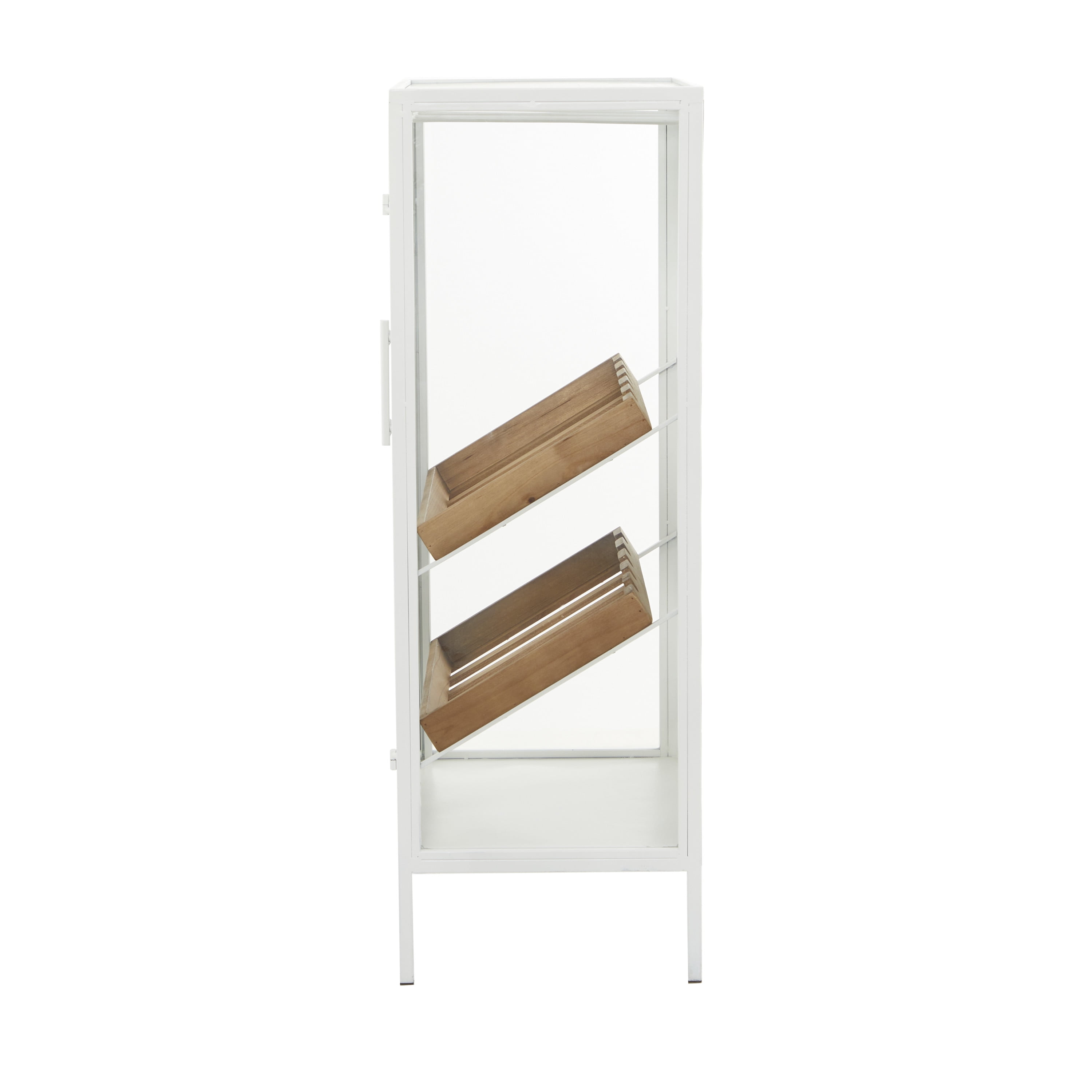 DecMode 21" x 41" White Metal Standing Wine Rack, 1-Piece