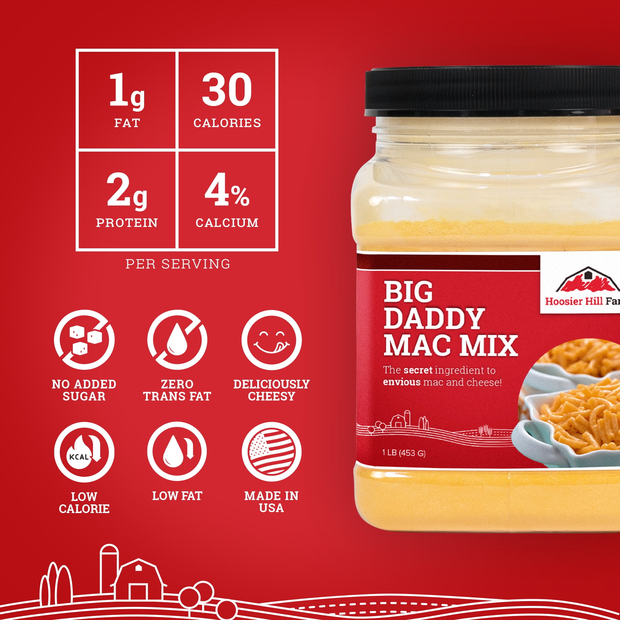 Hoosier Hill Farm Big Daddy Mac Mix, 1 lb Jar