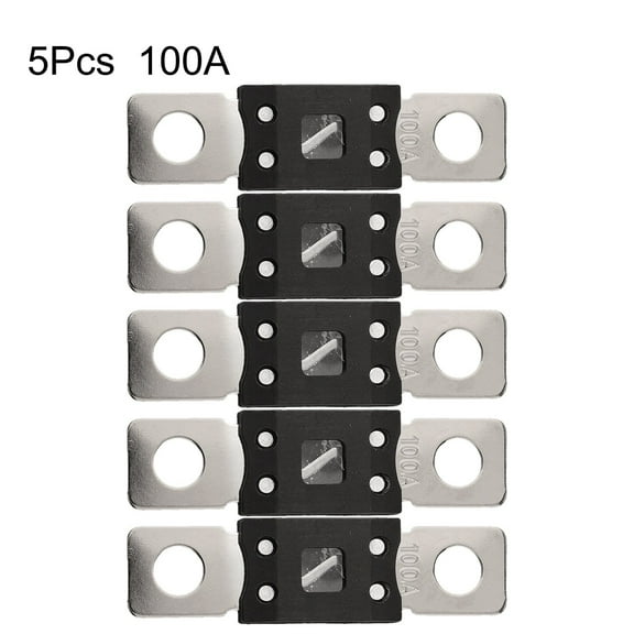 5Pcs For Mega Fuse 60A 80A 100A 125A 200A 250A 300A 70V For 48V Systems Car Fuse Car Flat Fuse Bolt Fuse Battery High Curre