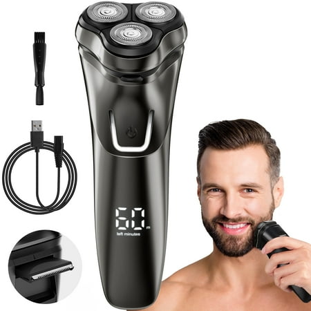 Nogroa Electric Razor for Men Waterproof Cordless Electric Shaver with Pop-up Beard Trimmer Ideal Gift for Him Husband Dad