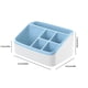 thumbnail image 3 of Caja de almacenamiento de plástico con 6 ranuras, organizador multiusos de gran capacidad para baño y cocina, organizador de cosméticos y maquillaje para tocador de dormitorio., 3 of 9