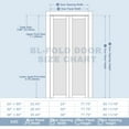 "36""x80"" Frosted Glass Bifold Door, PreDrilled, Easy Assembly