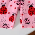 thumbnail image 5 of larppty Baby Girls' Ladybug Print Pajama Set – Soft Cotton Sleepwear for Infants, Cozy 2-Piece Outfit, Comfortable Summer & Home Wear（Red， 4-5 Years）, 5 of 9
