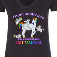 thumbnail image 4 of Inktastic I'm an Auntiecorn Like a Normal Aunt but Magical Women's V-Neck T-Shirt, 4 of 5