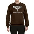 thumbnail image 2 of Nurse the Hardest Job You'll Ever Love | Mens Pop Culture Crewneck Graphic Sweatshirt, Brown, Small, 2 of 3